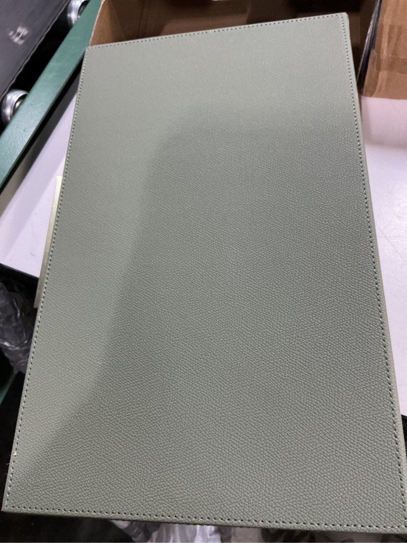 Condition photo showing Good Condition for ZICOTO Decorative Storage Boxes with Lids – Set of 2 Beautiful PU Leather Organizer Bins for Your Bookshelf Home Decor - Safely Store Photos, Documents and Memory Box Keepsakes in Style Sage