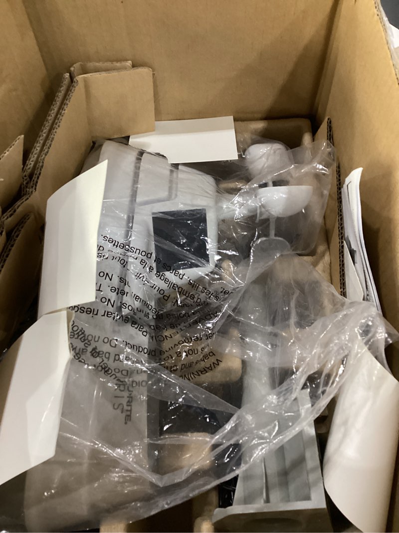 Condition photo showing As Is for acurite iris (5-in-1) home weather station with wi-fi connection to weather underground with temperature, humidity, wind speed/direction, and rainfall (01540m) , black