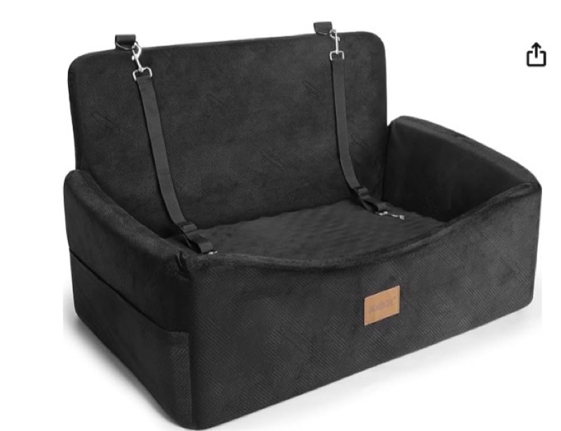 Dog Car Seat for Large Medium Sized Dogs Under 55 lbs, Dog Booster Seat for 2 Small Dogs with Detach