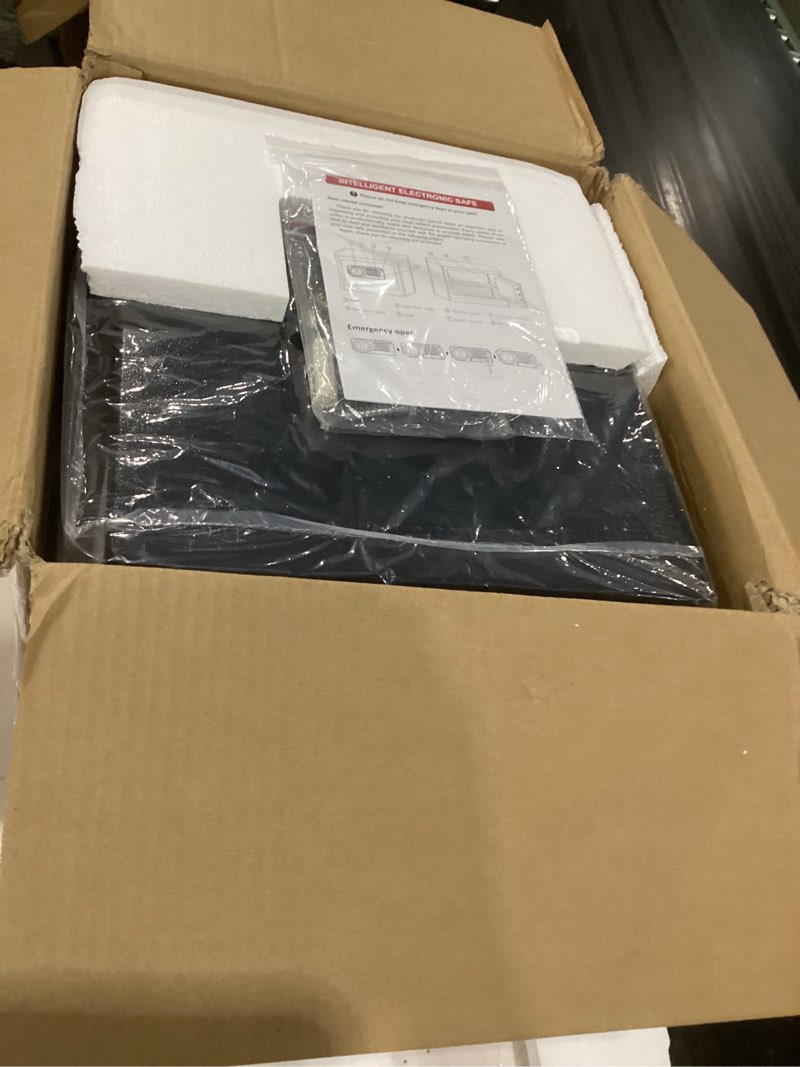 Condition photo showing New/Like New for 3.3 cuft large home safes water and fireproof, anti-theft document safe for home use with programmable keypad, alarm system and spare keys, digital home safe box for money, valuables, medicine