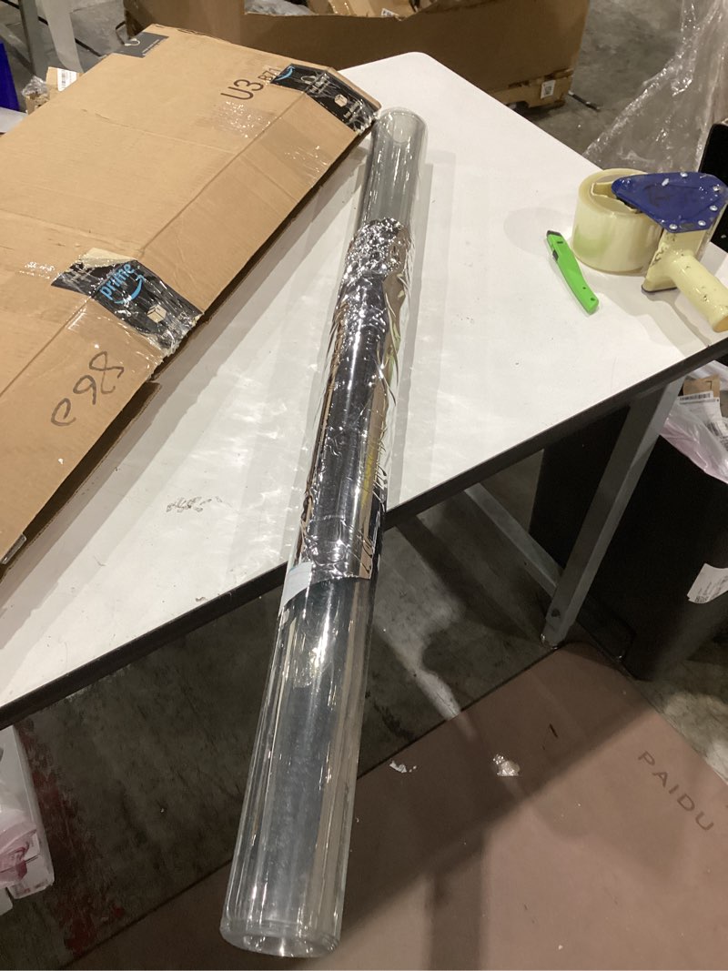 Condition photo showing Good Condition for multi-sizes small clear pvc dining table cover protector heat resistant waterproof computer mat crystal plastic desk top protection for coffee night stand desk dresser end table 8x36 in pvc tablecloth clear rectangle 1.5mm 8"x36"
