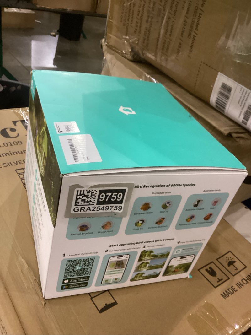 Condition photo showing New/Like New for Birdfy Smart Bird Feeder with Camera, Durable Metal Bird Feeders for Outdoors, Auto-Detect & Record HD Videos, Instant Alerts & Live View, Solar Powered, Weatherproof for Backyard, Ideal Gift for Mom AI (7-Day Trial)