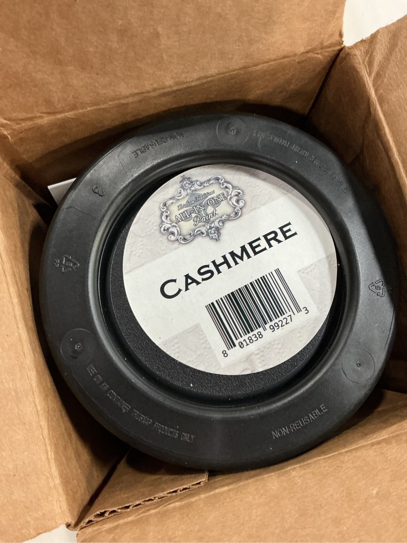 Condition photo showing Good Condition for all-in-one paint by heirloom traditions, cashmere (true white), quart - durable cabinet and furniture paint. built in primer and top coat, no sanding needed. includes our 30 featured color card. 32oz quart cashmere