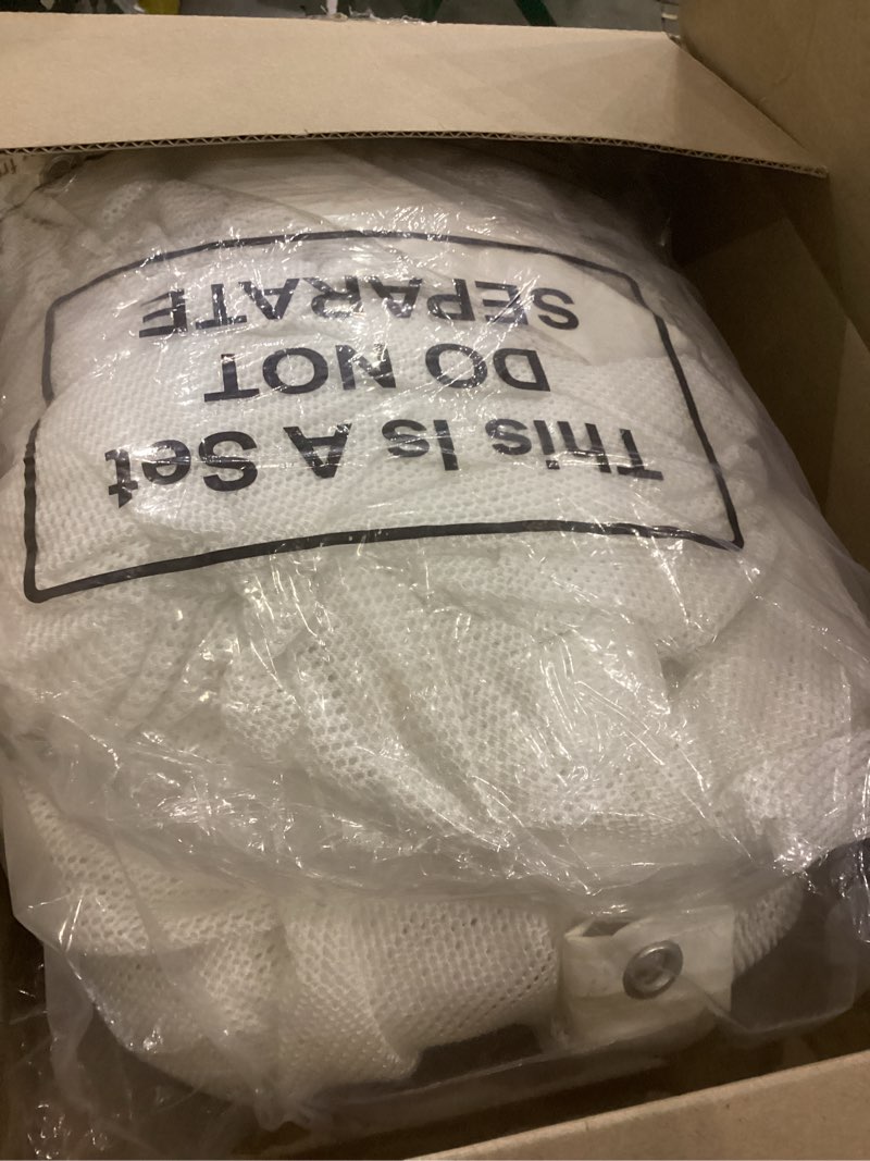 Condition photo showing As Is for Syhood Archery Backstop Arrow Netting Backstop Target Block Heavy Duty Reinforced Archery Back Stop Reinforced Nets Accessories for Bow Backyard White 6 x 6 ft