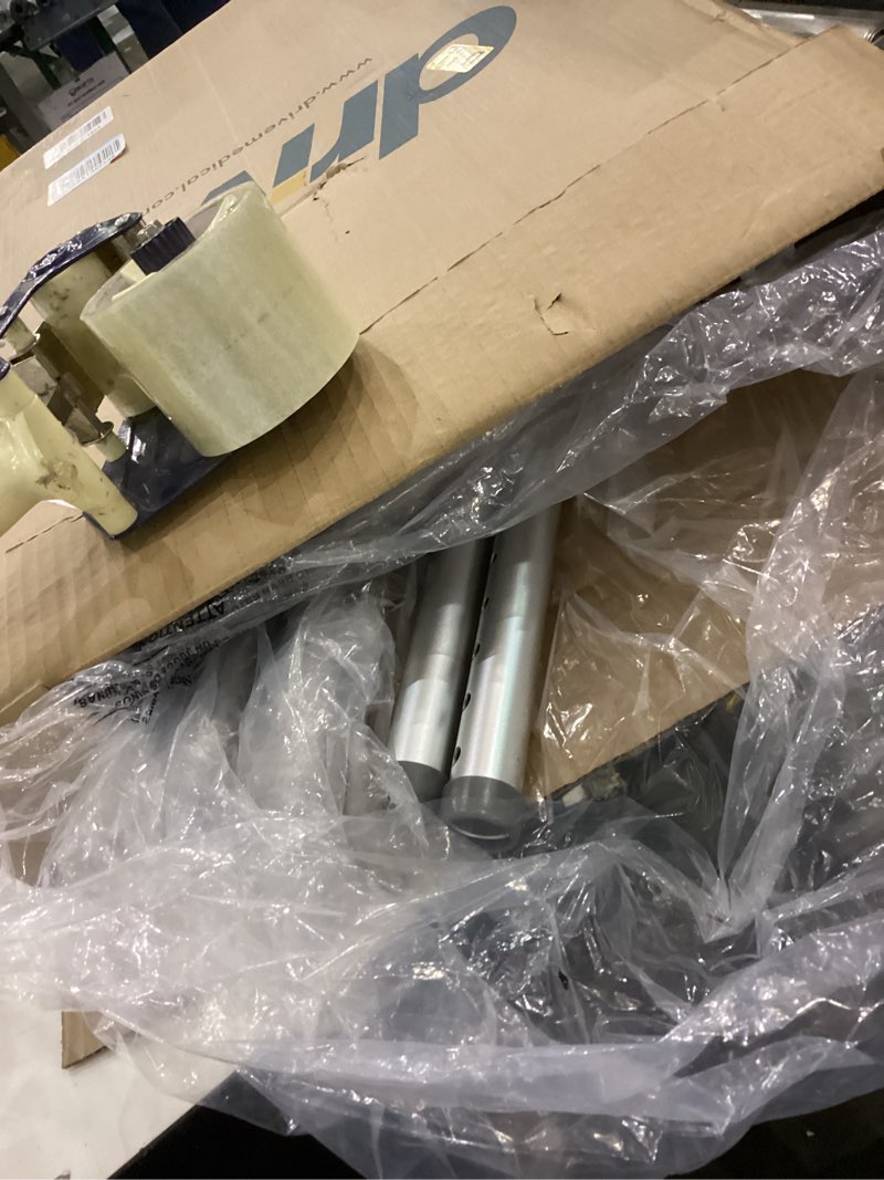 Drive Medical 10210-1 2-Button Folding Walker with Wheels, Rolling Walker, Front Wheel Walker, Light