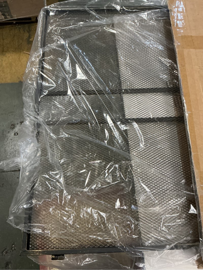 Condition photo showing Good Condition for BEAMNOVA Fireplace Screen, 50 x 32 in, Bronze, 3 Panel Decorative Flat Cover, Vintage Arched Mesh Rustic Decoration, Modern Outdoor Fire Pit Protector Bronze Retro 50 x 32 in