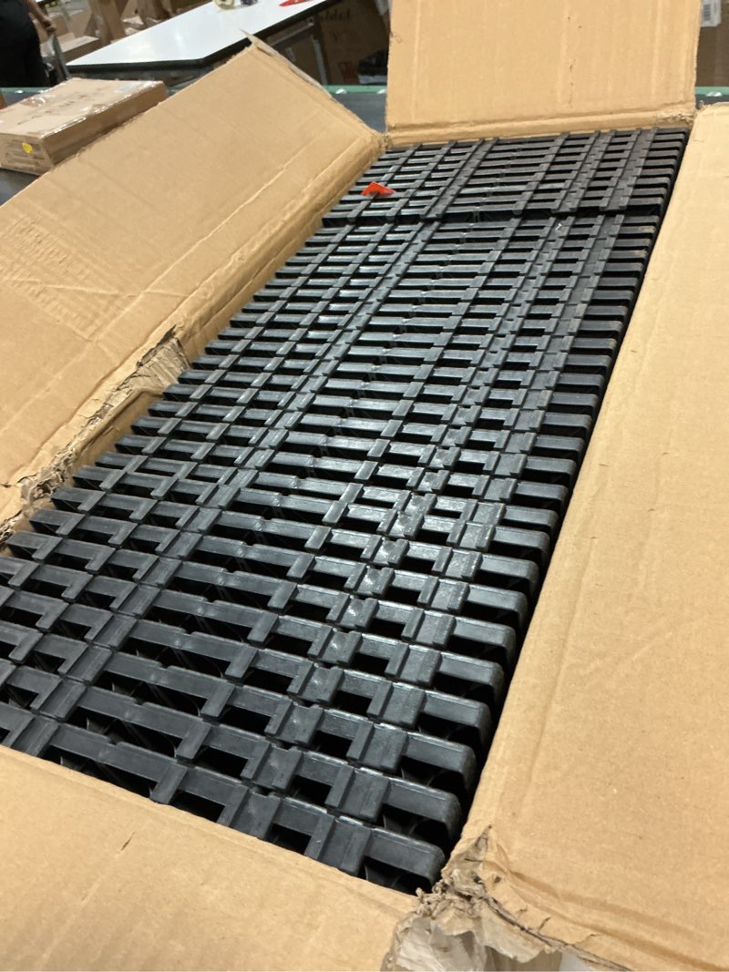 Condition photo showing Good Condition for vevor 36 sq. ft plastic interlocking deck tiles, 36 pack,12"x12" waterproof non-slip outdoor flooring all weather use, patio floor decking tiles for porch poolside balcony backyard, dark grey dark grey 36 pcs