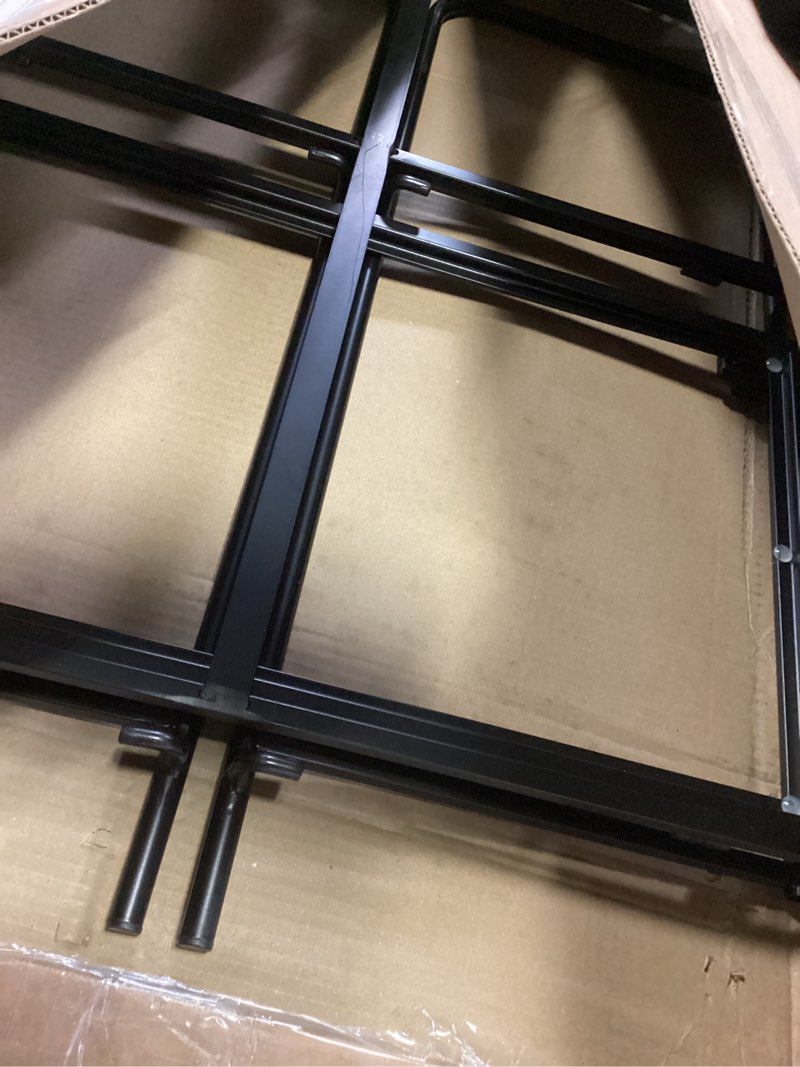 Condition photo showing Good Condition for Crofy No Assembly Folding Bookshelf for Living Room, 2 Tier Black Collapsible Book Shelf for Home Office, Portable Bookcase Storage Organizer Black Frame & Transparent Shelf 2 Tier