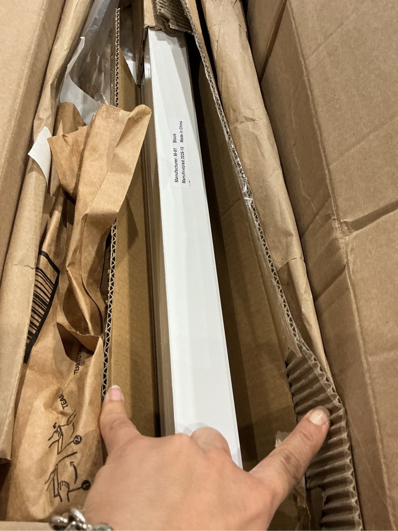 Condition photo showing Good Condition for lazblinds cordless cellular blinds, no drill blackout honeycomb shades for indoor windows, insulated uv protection cellular shades, easy inside mount, 19" w x 48" h, white blackout-white 19" w x 48" h