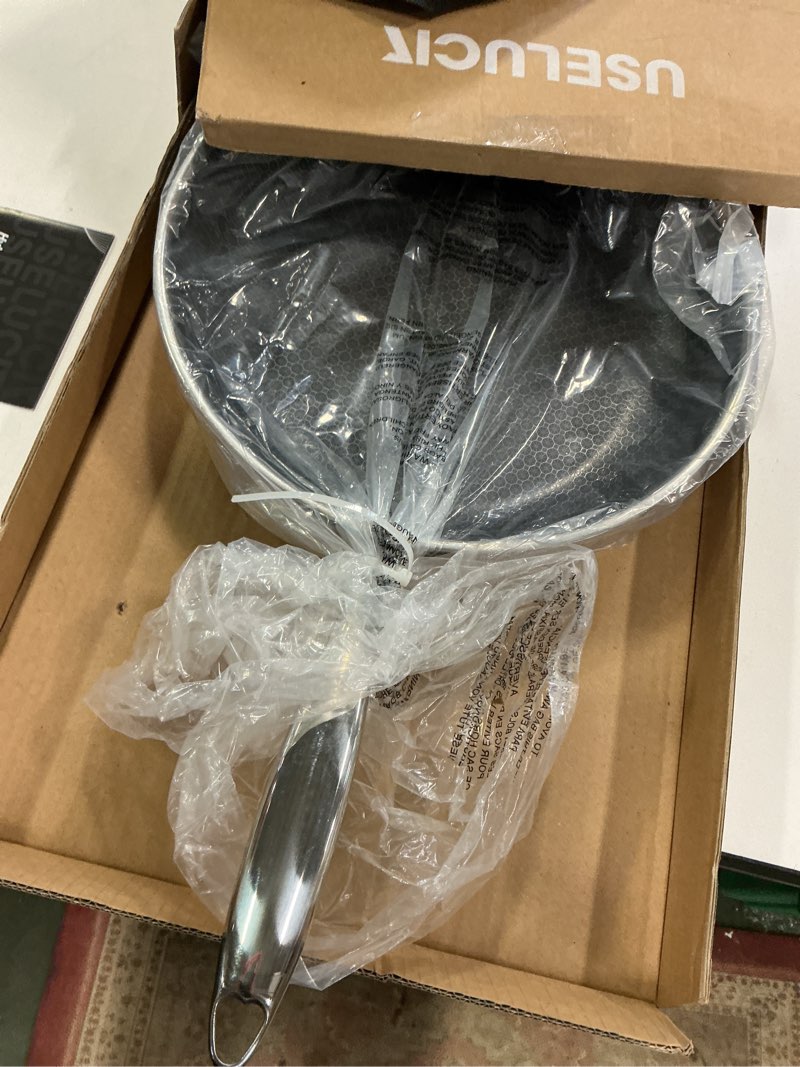 Condition photo showing As Is for 12 Inch Frying Pan,Non Stick Frying Pans,Stainless Steel Skillet,Non-Toxic,PFAS-Free,Suitable for All Cooktops. 1 Piece Set (12 inch)