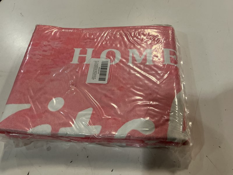 Condition photo showing New/Like New for non-slip kitchen rugs for floor with washable microfiber top, absorbent bathroom mat & laundry room rug, low pile runner for entryway, bedroom, small rugs, indoor use 20x59 inch 1'8" x 4'11" (rectangular) pink