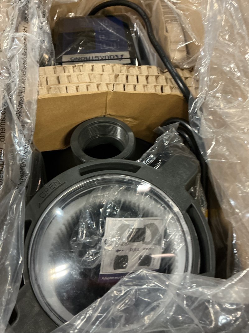 Condition photo showing New/Like New for aquastrong 2hp above/in ground pool pump high flow self primming swimming pool pump with timer, 8200gph, 220v, shadow blue
