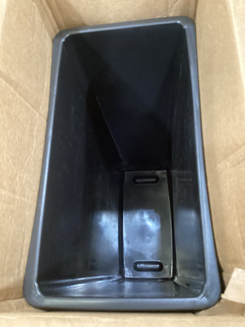 Winco 23gal Slender Trash Can, Black