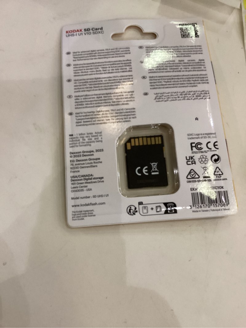 Condition photo showing Good Condition for Kodak SDXC Card 128GB UHS-I U1 V10 Premium, up to 85MB/s Read Speed, for Full HD Video and High-Resolution Pictures, Compatible with SDXC Standard - EKMSD128GXC10K