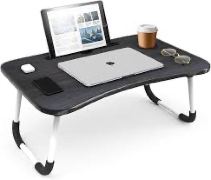 Laptop Bed Tray Table, Laptop Stand, Portable Lap Desks with Foldable Legs, Reading Desk for Sofa Co
