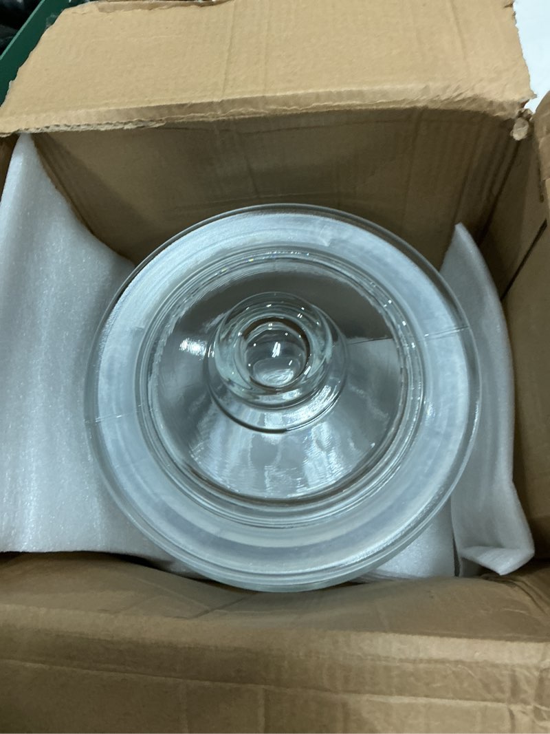 Condition photo showing Good Condition for 1 gallon glass canister, cookie jar & candy jar with airtight lid, large food storage container for buffet, coffee & flour, laundry room storage & pantry