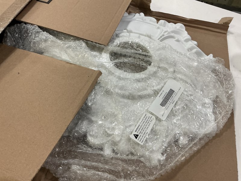 Condition photo showing Good Condition for Ekena Millwork CM18RL 18-Inch OD x 3 1/2-Inch ID x 1 1/2-Inch Riley Ceiling Medallion Primed