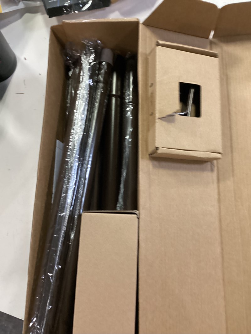 Condition photo showing Good Condition for KAMANINA 1 Inch Curtain Rods for Windows 72 to 144 Inches (6-12ft) Bronze Heavy Duty Curtain Rod, Adjustable Long Drapery Rods with Marbled Finials Bronze 72-144"