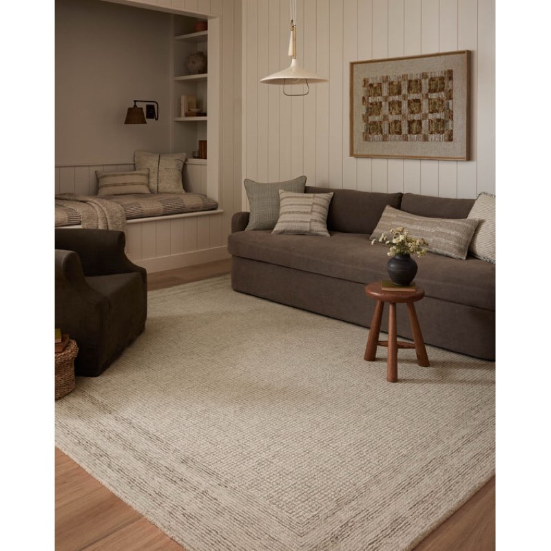 Amber Lewis x Loloi Windsor Ivory / Stone Area Rug 7’9x9’9” 