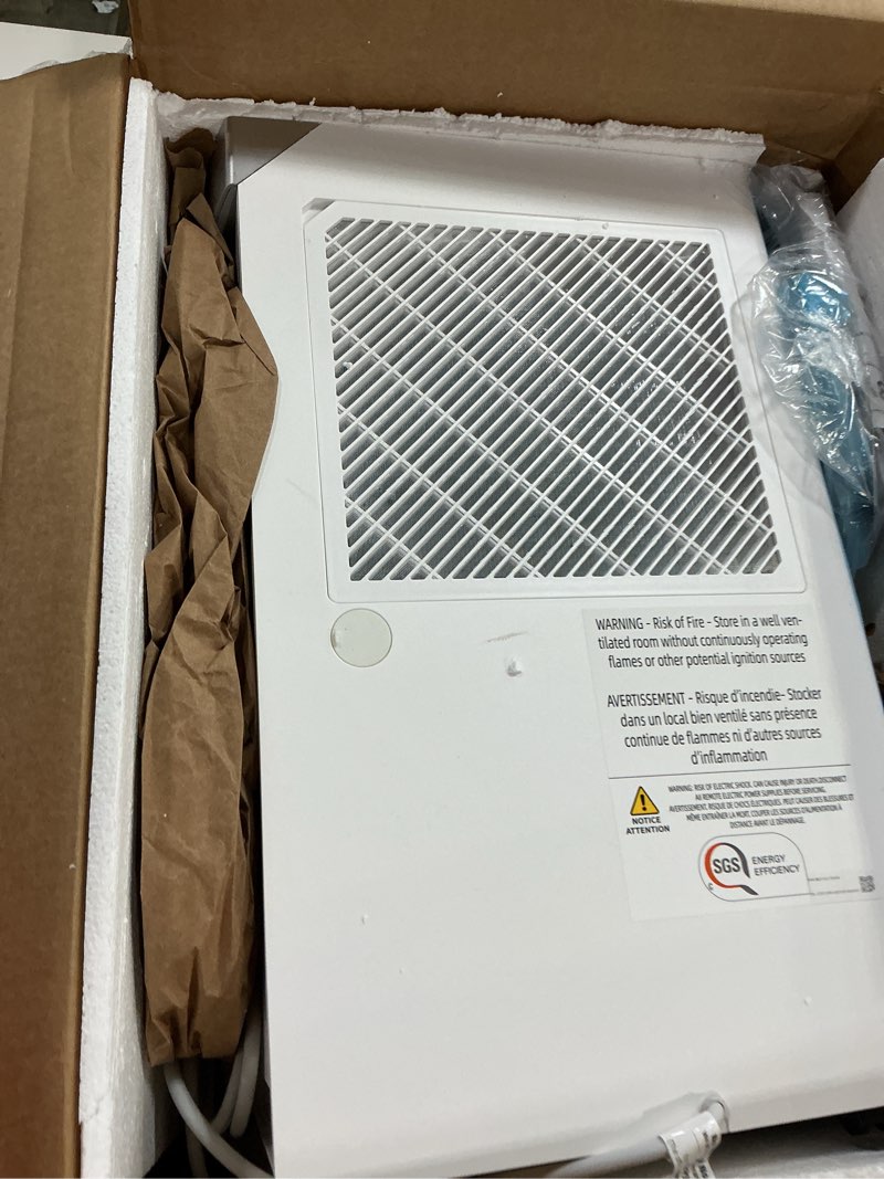 Condition photo showing Good Condition for aeocky 74 pint/d energy star version 6.0 dehumidifier, 4500 sq.ft smart compressor dehumidifier with drain hose, intelligent humidistat,for basement,bedroom,home,bathroom ivory 74 pints - 4500 sq.ft