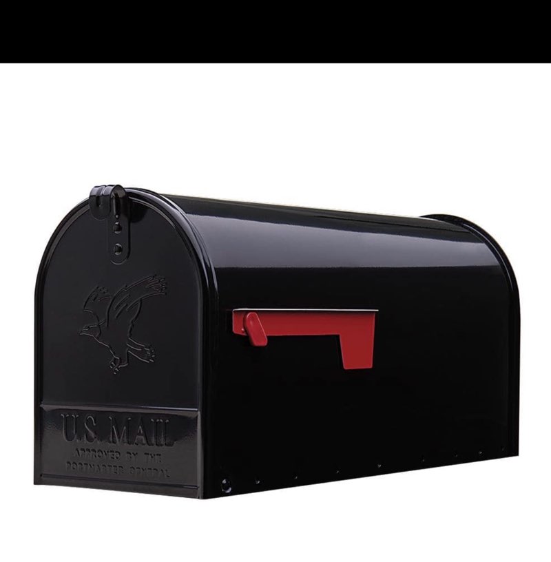 Architectural Mailboxes Elite Large  Steel  Post Mount Mailbox  Black  E1600BAM