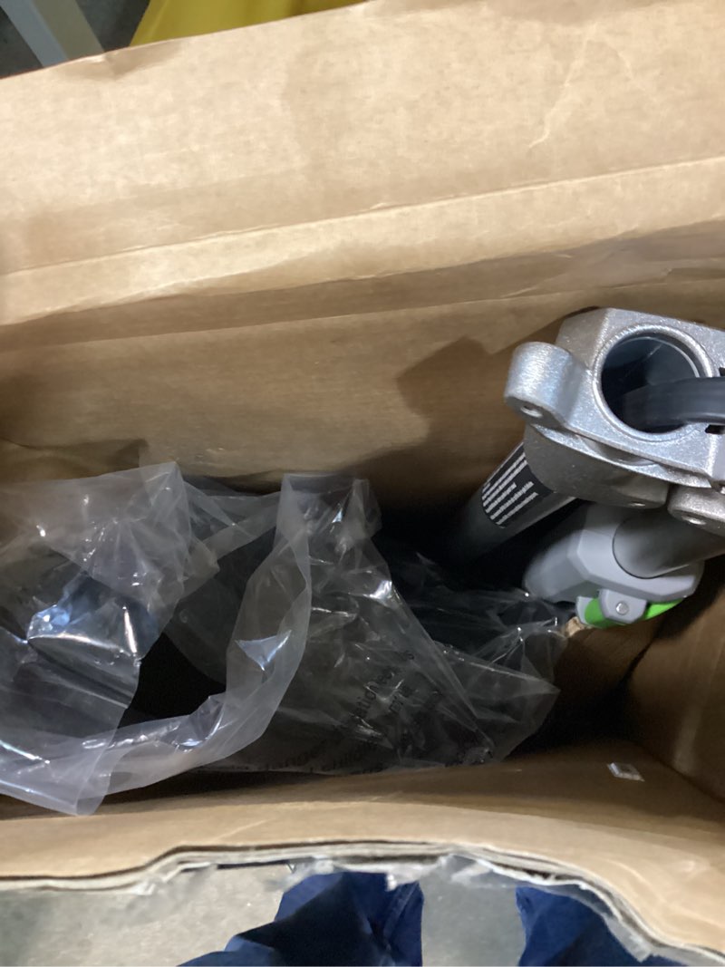 Condition photo showing As Is for ego powerload 56-volt 15-in telescopic shaft battery string trimmer 2.5 ah (battery and charger included)