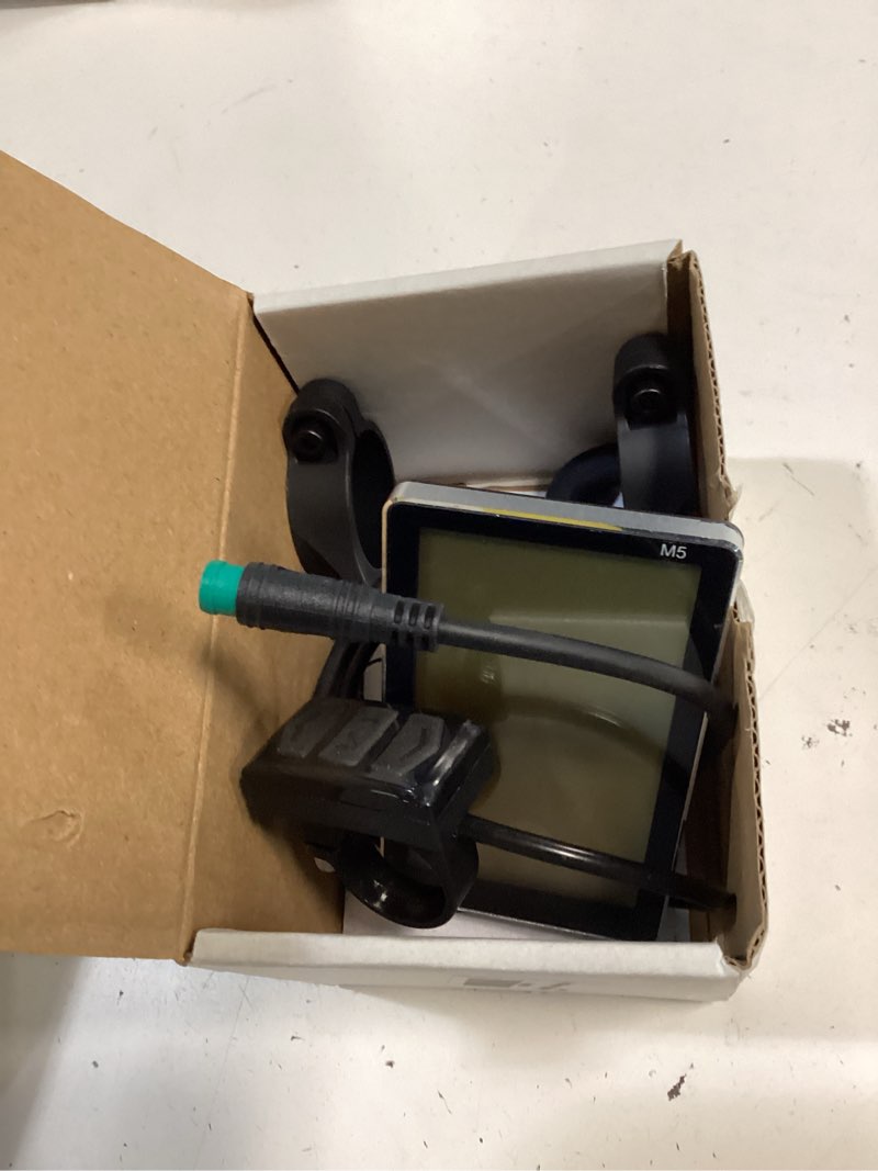 Condition photo showing As Is for electric bike lcd display, 5 pin e scooter m5 panel meter screen with waterproof connector, e bike display meter control panel screen suitable for 31.8 22.2mm handlebar electric bike(no. 2 protocol)