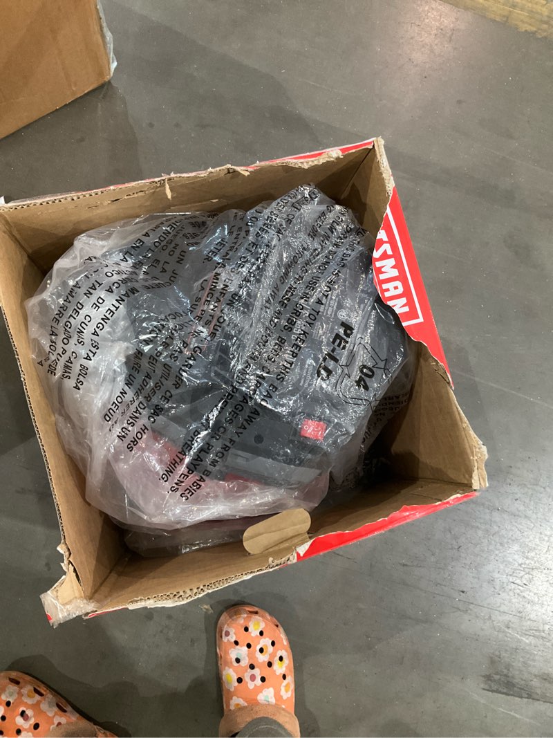 Condition photo showing As Is for craftsman 6-gallon portable electric 150 psi pancake air compressor