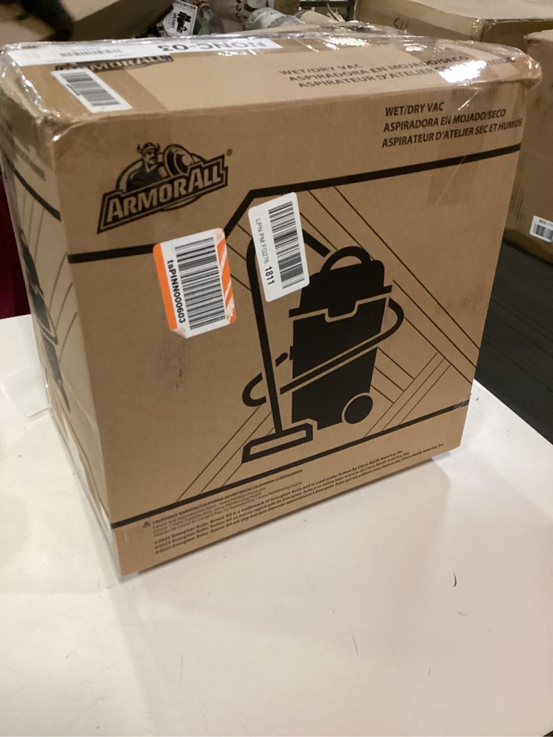 Condition photo showing As Is for Armor All AA255W Wet/Dry Utility Vac 2.5 Gallon, 2.5-Gallon,120 Volts (AC), Orange/Black Update 2.5 Gal