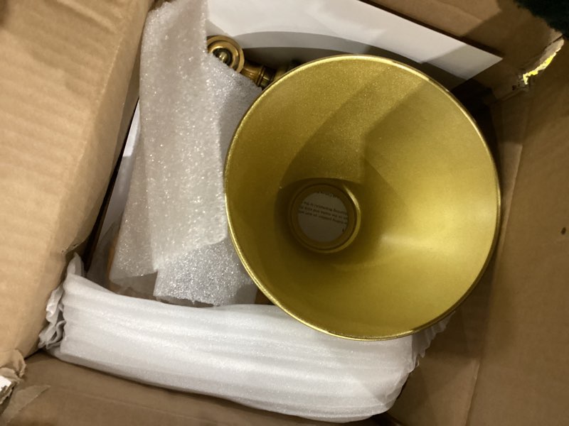 Condition photo showing Good Condition for LITFAD Adjustable Wall Lighting Fixture Brass Finish 1 Light Wall Sconce 7" Industrial Wall Lamp with Cone Shade for Bedroom Living Room Restaurant