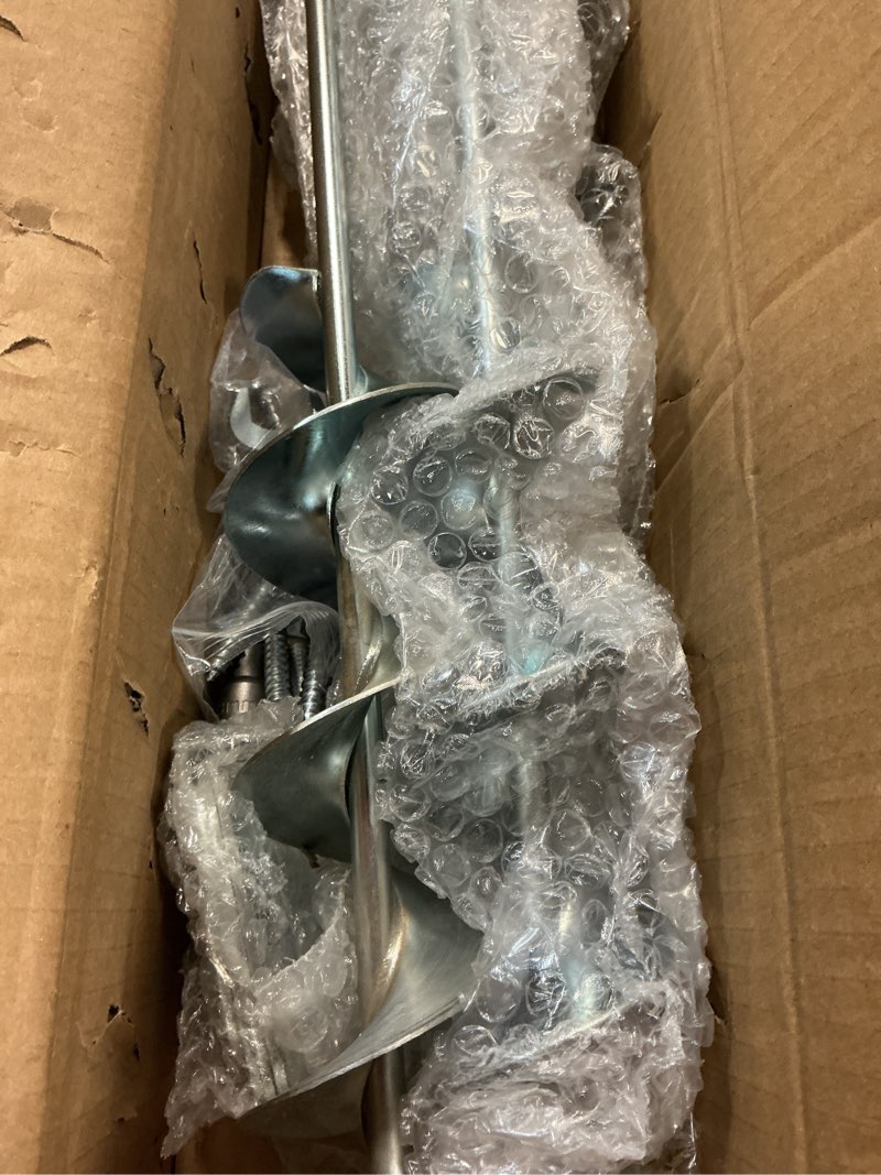 Condition photo showing Good Condition for 18\"/24\" ground anchors with l bracket, full welded shed anchor, trampoline anchor spiral swingset anchors for mobile home, fence, playset, tent, canopy, carport (sliver-4pcs, 24in)