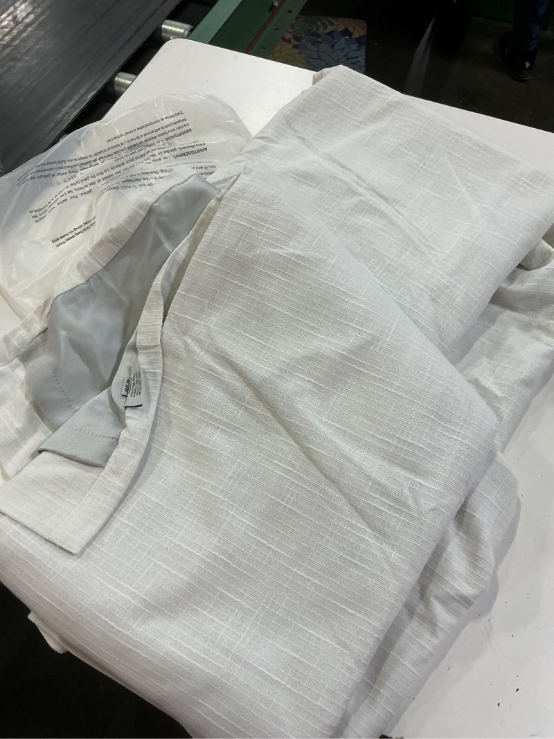 Condition photo showing Good Condition for cotton slub room darkening curtain - single panel 48”x108”