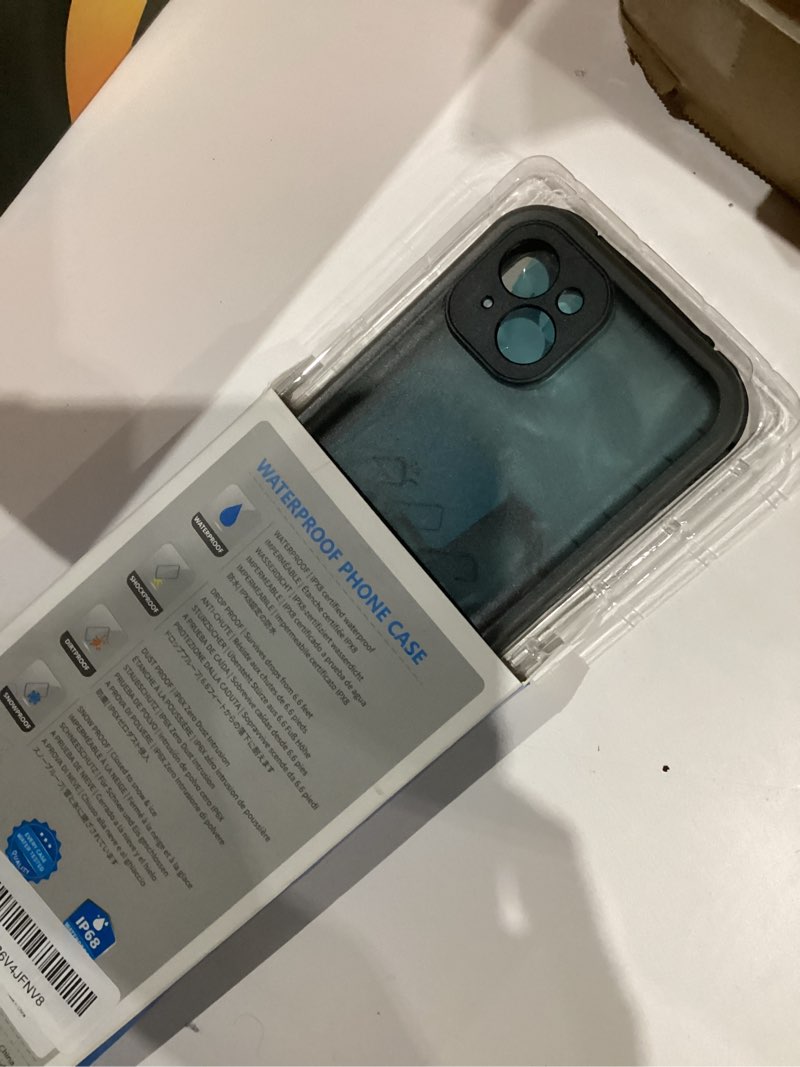 Condition photo showing New/Like New for Cozycase Compatible with iPhone 14 Plus Waterproof Case - Full Body Shockproof Dustproof Dropproof Built in Screen Protector Rugged Waterproof Case for iPhone 14 Plus 6.7 Inche Black iPhone 14 Plus (6.7") Black