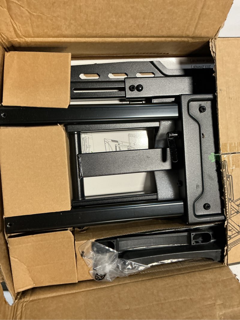 Condition photo showing As Is for usx mount full motion tv wall mount for most 42-90 inch flat screen/led/4k, tv mount bracket dual swivel articulating tilt 6 arms, max 16" wood studs, vesa 600x400mm, holds up to 132lbs for 42" to 90" tvs, 16" studs