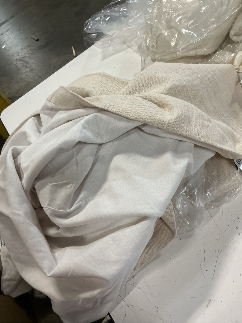 Condition photo showing Good Condition for cotton slub curtain - single panel color: natural size: 48x84 