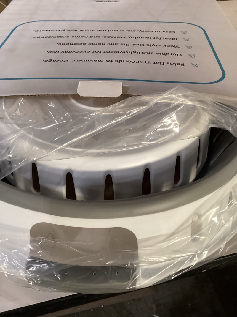 Condition photo showing New/Like New for ONYX Model – Large Collapsible Laundry Basket, Foldable Plastic Laundry Hamper with Handles, Space-Saving Waterproof Clothes Bin for Home, Bedroom, Bathroom or Laundry Room – 45L