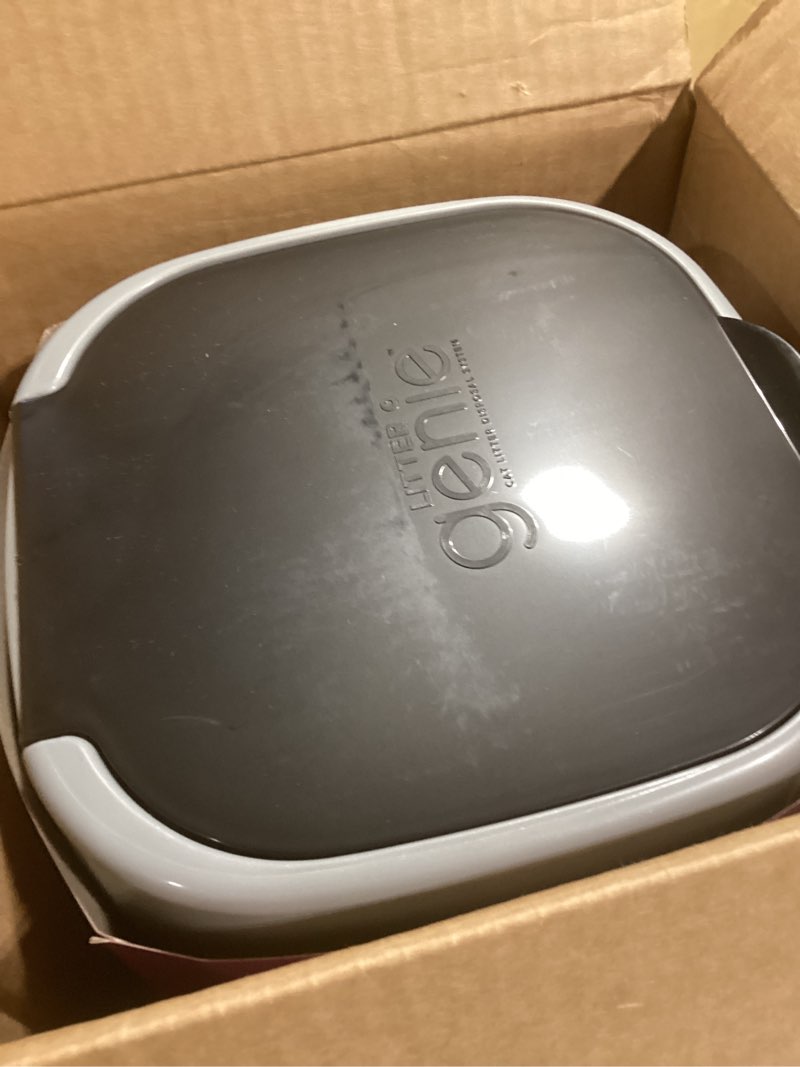 Condition photo showing Good Condition for Litter Genie Standard Pail (Silver) | Cat Litter Box Waste Disposal System for Odor Control | Includes 1 Square Refill Bag Litter Genie Pail - Silver