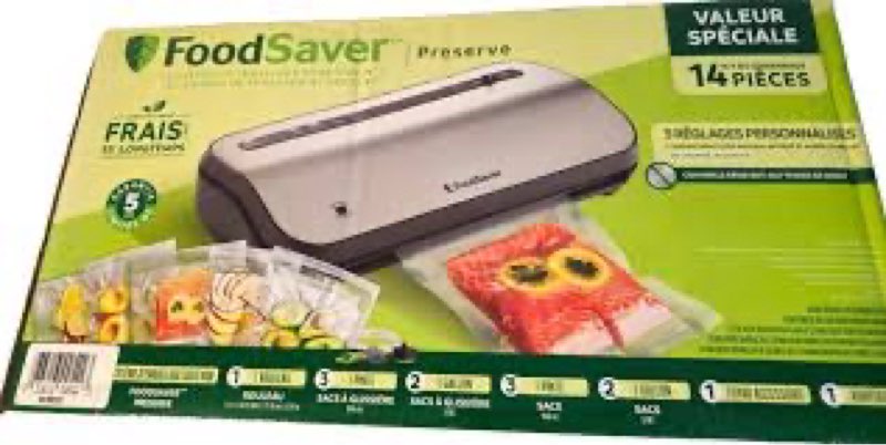 foodsaver preserve vacuum sealer, 14-piece starter kit, vacuum seal roll & bags