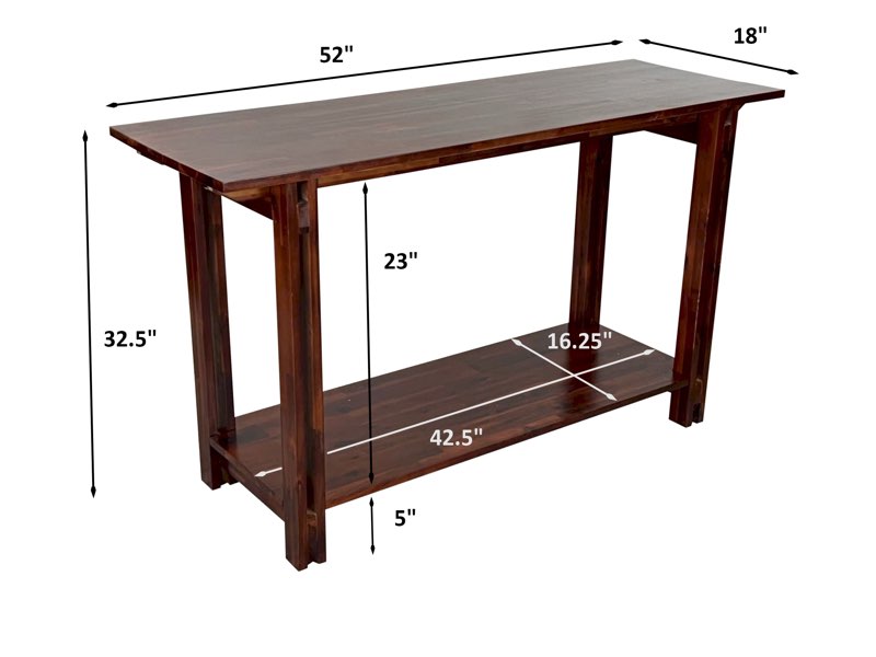 Damius 52'' Solid Wood Console Table