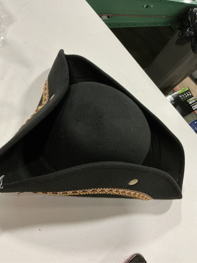 Condition photo showing Good Condition for Funny Party Hats Revolutionary War Hat - Colonial Hat - Tricorn Hat - Revolutionary Costumes