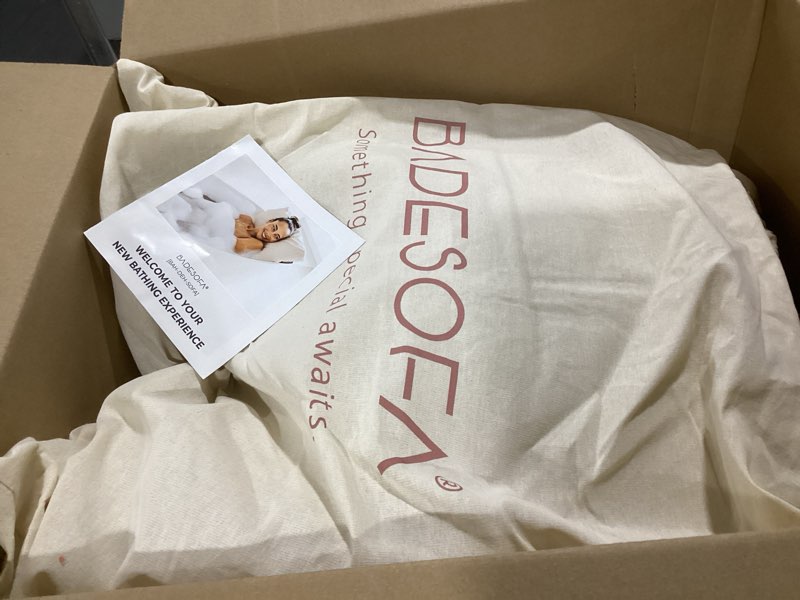 Condition photo showing Good Condition for BADESOFA® Luxury Bath Pillow M - Lusciously Soft & Comfortable Tub Pillow for Bathtub - Washable & Quick-Drying Bath Back Pillow - Non-Slip Full Body Tub Pillow - Luxury Spa Cushion in Grey Grey Medium (Single Pillow)