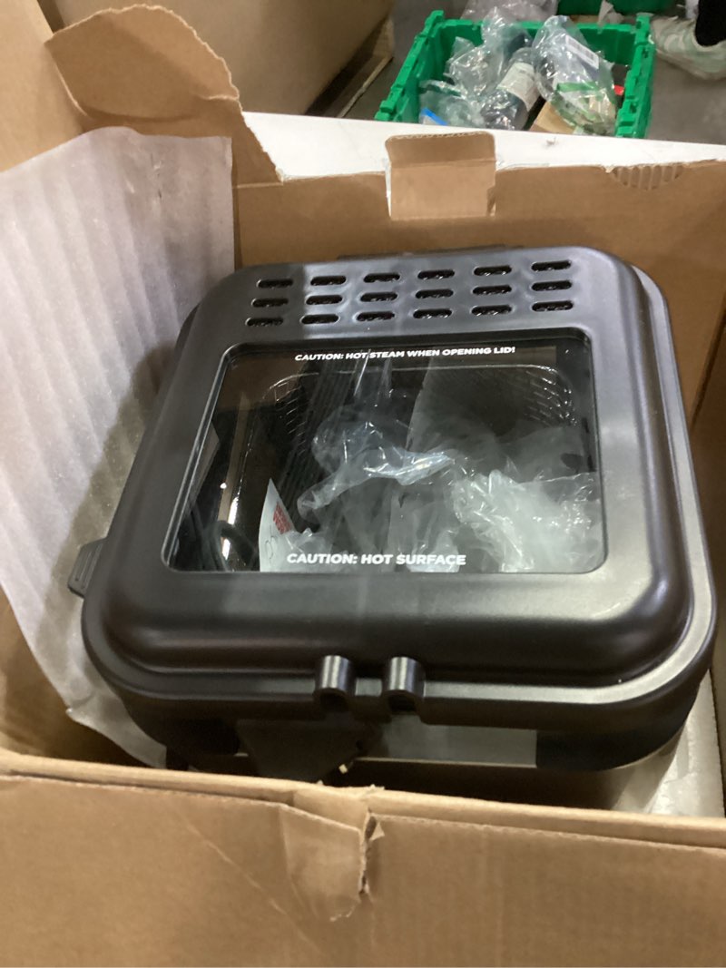 Condition photo showing New/Like New for Chefman Fry Guy, The Most Compact & Convenient To Deep Fry Comfort Food, Restaurant-Style Basket With A 1.6-Quart Capacity, Easy-View Window & Adjustable Temp Control, Stainless - 1.5 Liter