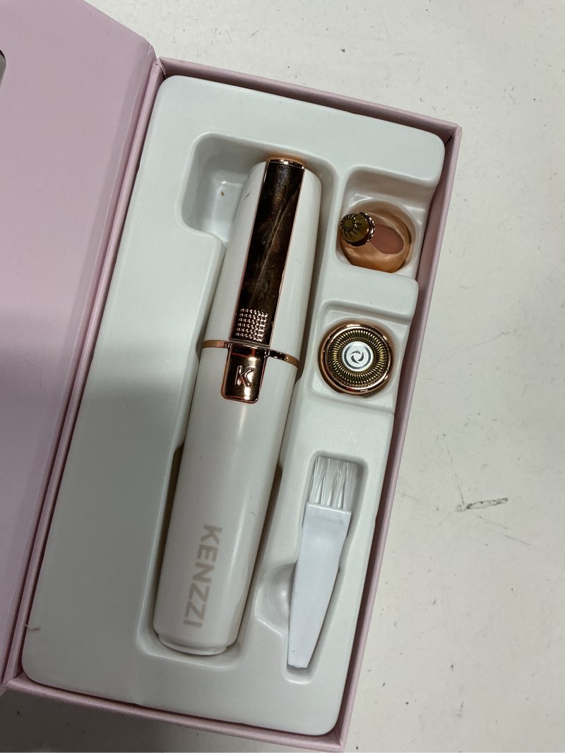 Condition photo showing Good Condition for kenzzi 2-in-1 rechargeable facial hair remover and eyebrow shaver for women  white and rose gold