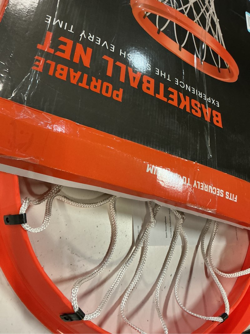 Condition photo showing Good Condition for portable basketball net/hoop | hoopthehoop | outdoor and indoor removable basketball net | fits all standard rim types | fast, easy setup