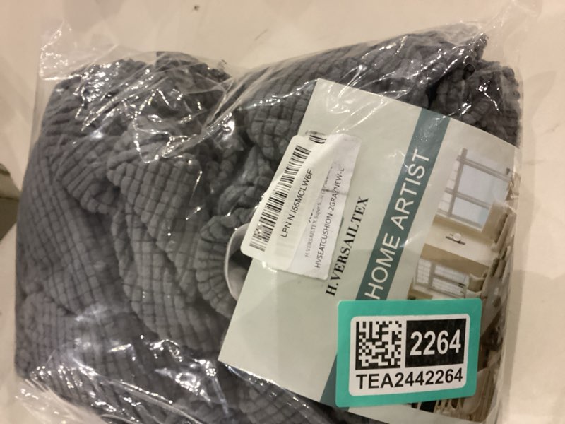 Condition photo showing As Is for H.VERSAILTEX Super Stretch Individual Seat Sofa Covers Couch Cushion Covers Slipcover Sets Thick Jacquard Textured Twill Fabric (2 Piece Large, Grey) 2 Cushion Sofa Grey