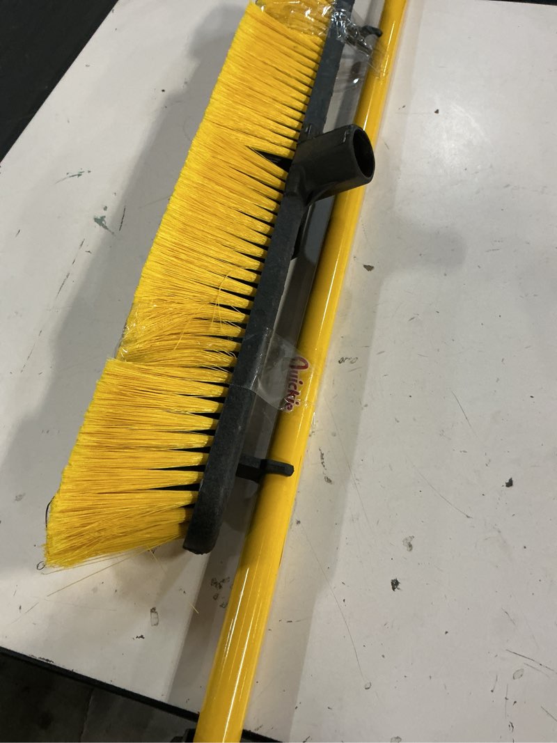 Condition photo showing Good Condition for (similar)yocada 18 inch push broom heavy-duty outdoor commercial broom brush stiff bristles for cleaning patio garage deck concrete wood stone tile floor 65.3 inch long