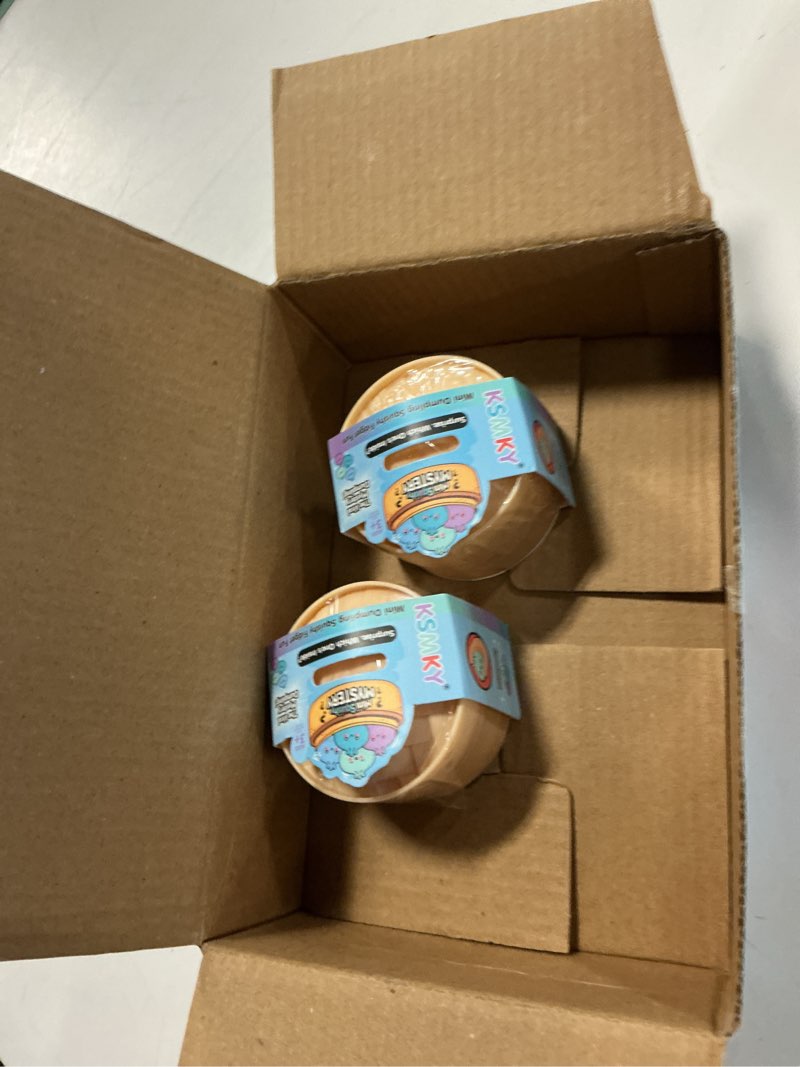Condition photo showing As Is for 6 pack dumpling squishy mystery box, 6 color dumpling squishy pack, dumplings squeeze fidget toys, squishies for kids party favors goodie bag stuffers classroom prizes 6pcs dumpling stress toys
