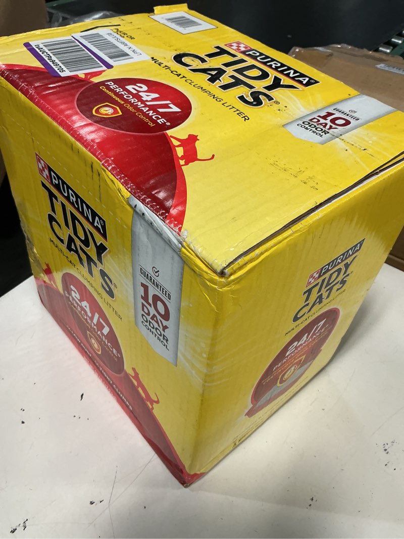 Condition photo showing New/Like New for purina tidy cats clumping cat litter, 24/7 performance multi cat litter - 38 lb. box 38 pound (pack of 1)