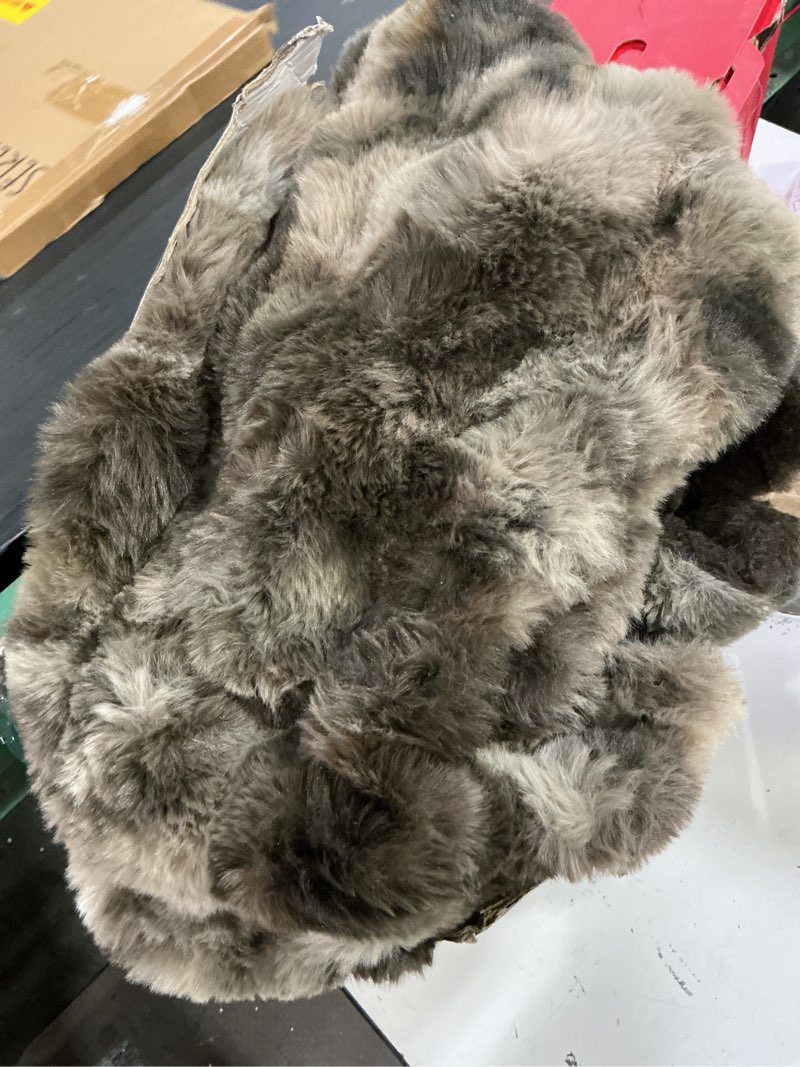 Condition photo showing Good Condition for benvwe fluffy faux fur throw blanket for couch, soft plush thick cozy fuzzy luxury minky bubble blanket for home living room decor gift for women, tie-dye coffee, 60" x 80", 1100gsm twin(60" x 80") tie-dye coffee