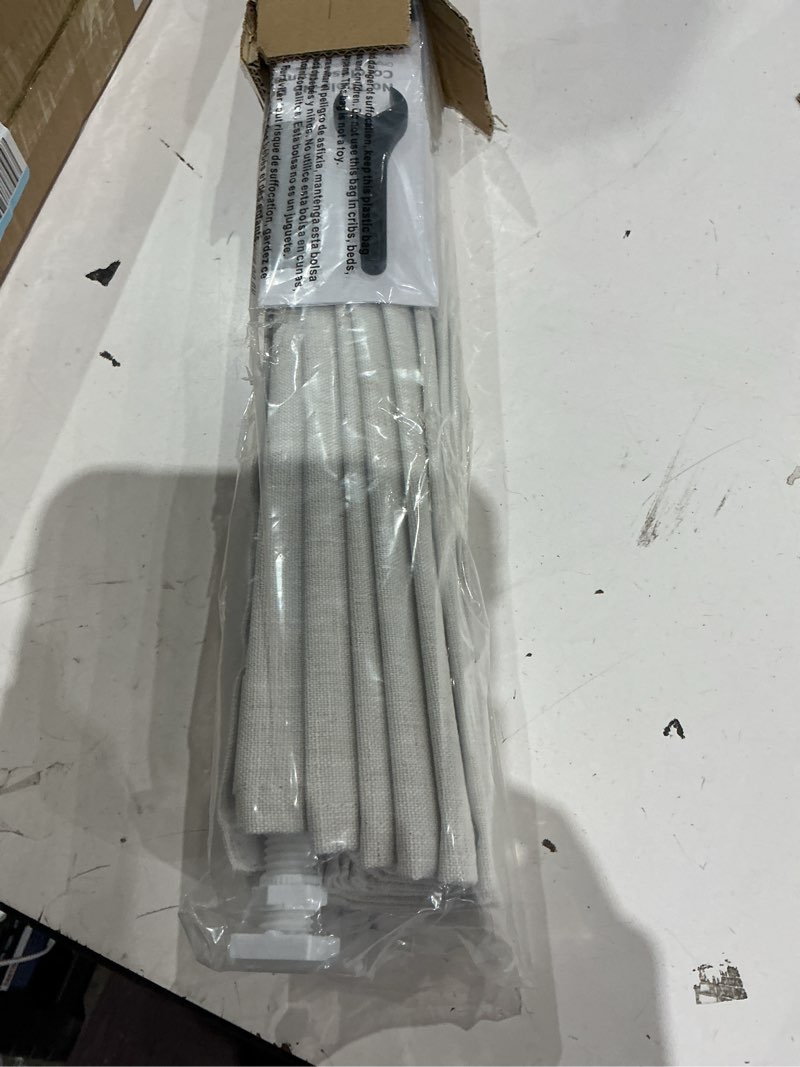 Condition photo showing Good Condition for lazblinds no tools no drill cordless roman shades for windows, blackout thermal insulated uv blocking window blinds, room darkening fabric blinds for indoor windows, 22'' w x 64'' h, off white blackout - off white 22" w x 64" h